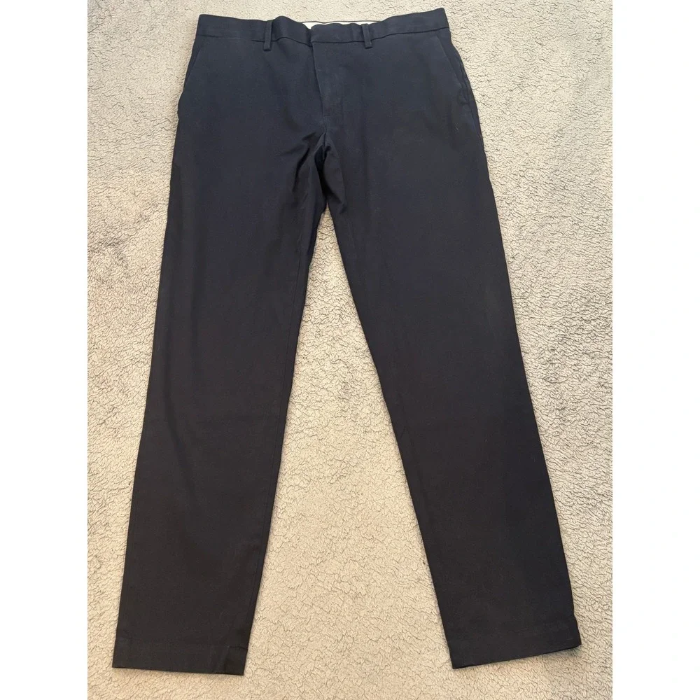 Banana Republic Mason Athletic Tapered Fit Navy Blue Chino Pants Mens 32x32